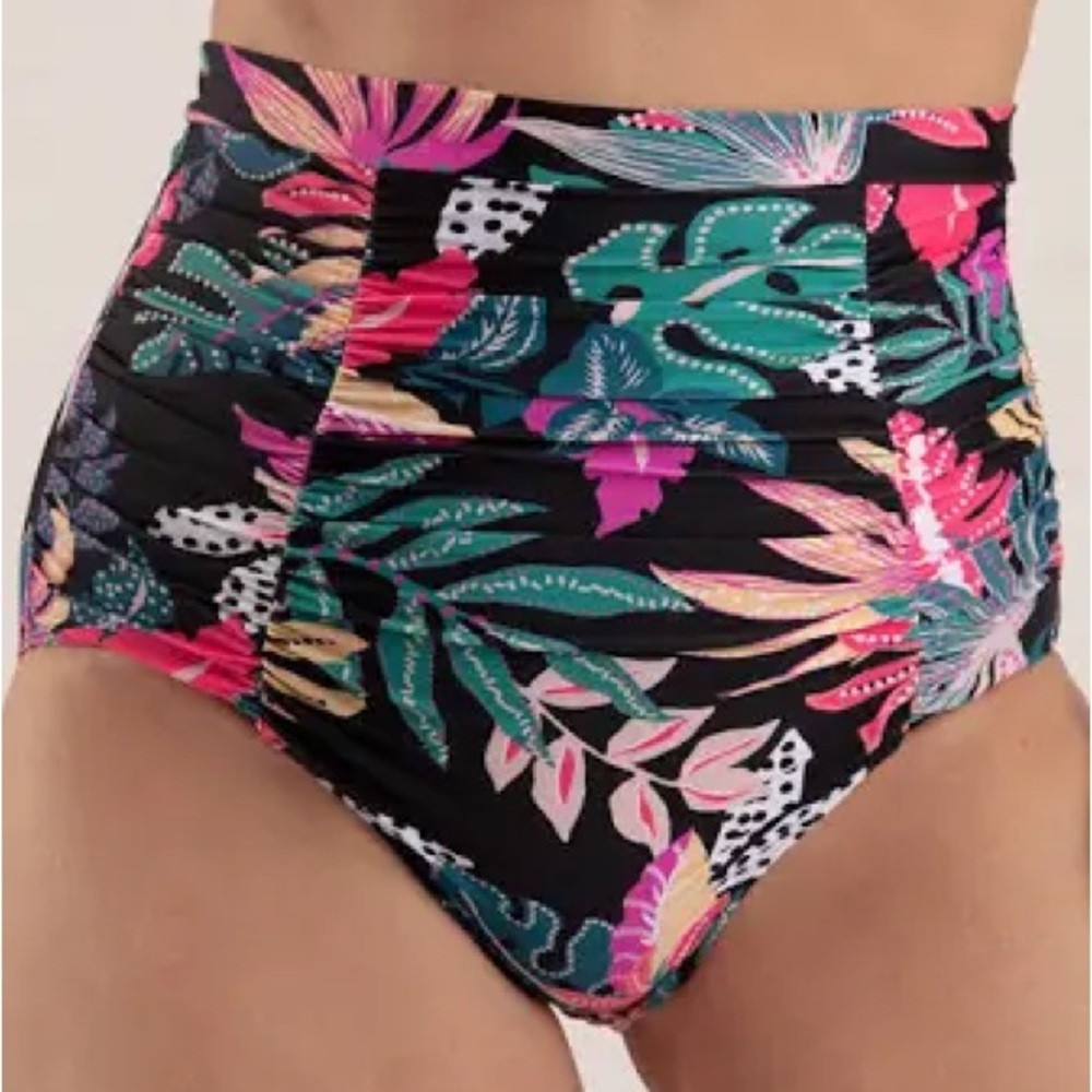 Shapermint Essentials 3x High-Waisted Control Bikini Bottom Tropical print